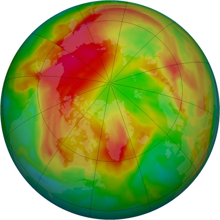 Arctic ozone map for 08 March 2012